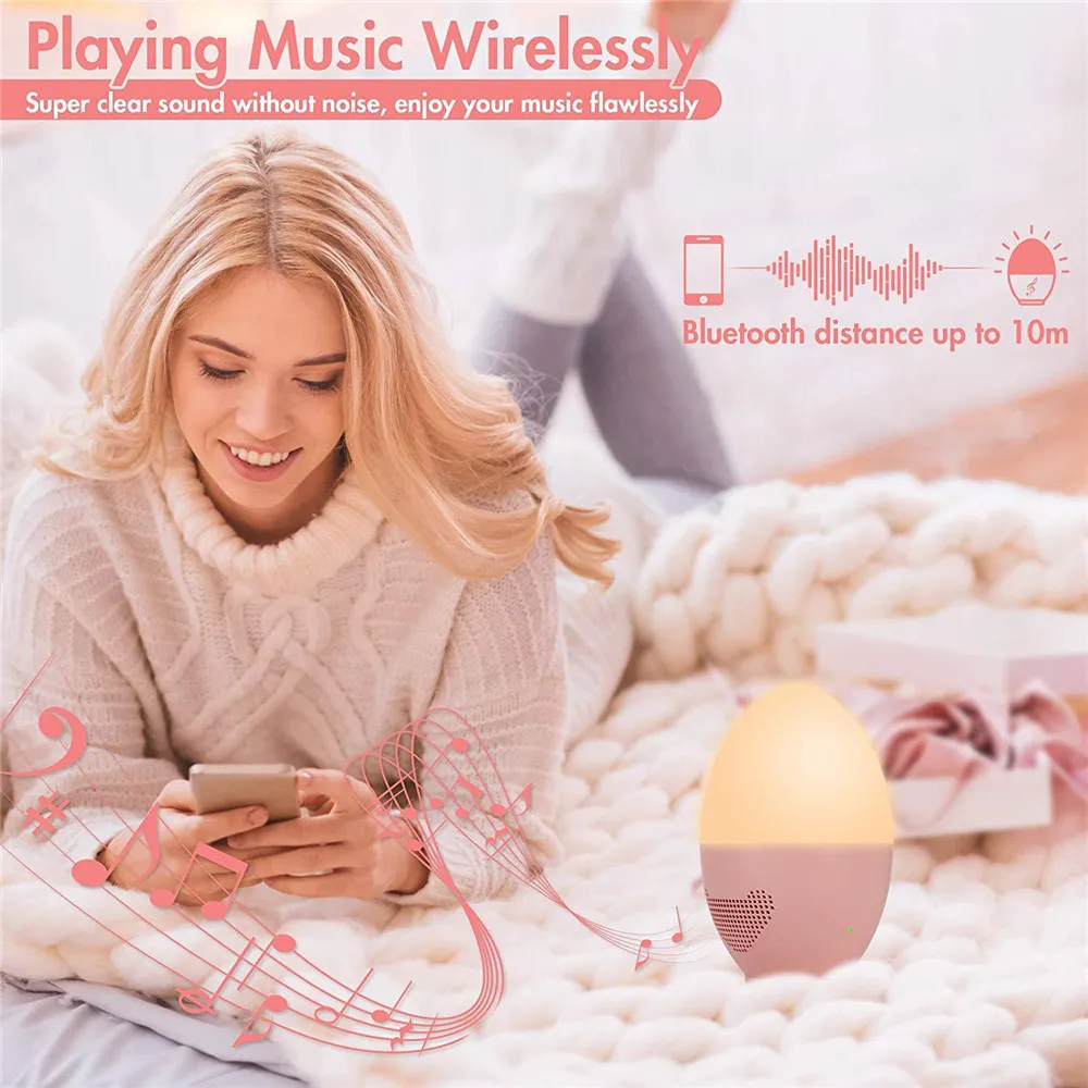 Светящийся динамик настольная лампа Бытовая Bluetooth аудио настольная лампа Зарядка для спальни Кормление прикроватный ночник светильник Беспроводное зарядное устройство