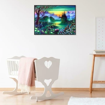 

5D DIY Full Drill Square Diamond Painting Novelty Forest Cross Stitch 40 X 30cm