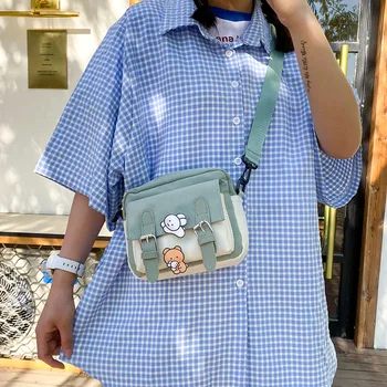 

Women Handbags Shoulder Bags 2020 New Fashion Female Canvas Messenger Bags Cute Cartoon Crossbody Bags Purses for Teenage Girls