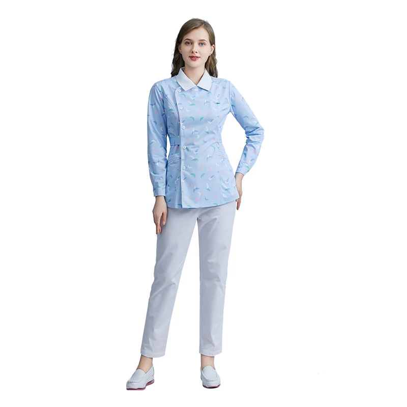 Oral Split Nurse Uniform Long Short Sleeve Medical Short Suit Hospital Decor Nurse Uniform Cosmetology Guide Medicine Store