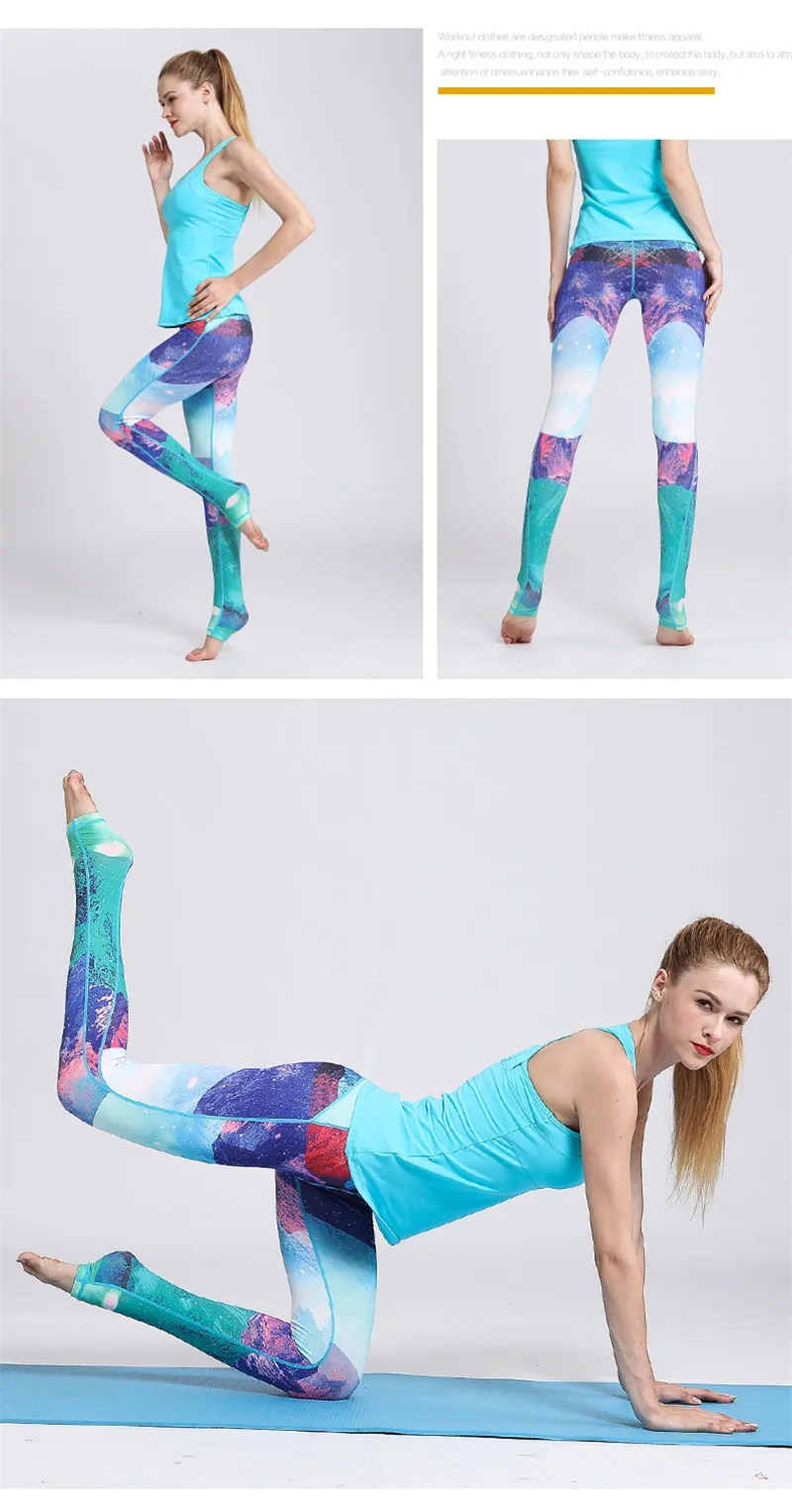 Быстросохнущие женские штаны для йоги, для тренировок, с принтом, леггинсы для спортзала, для бега, фитнеса, тренировок, эластичные сексуальные длинные колготки, брюки для танцев