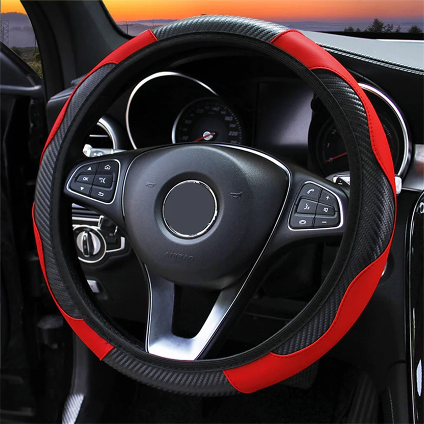 PU Leather Car Steering Wheel Cover For VW Touran Polo Golf 4 5 6 7 MK7 MK4 MK6 GTI Passat B5 B6 B7 B8 Tiguan 2018 2019 2020 | Автомобили