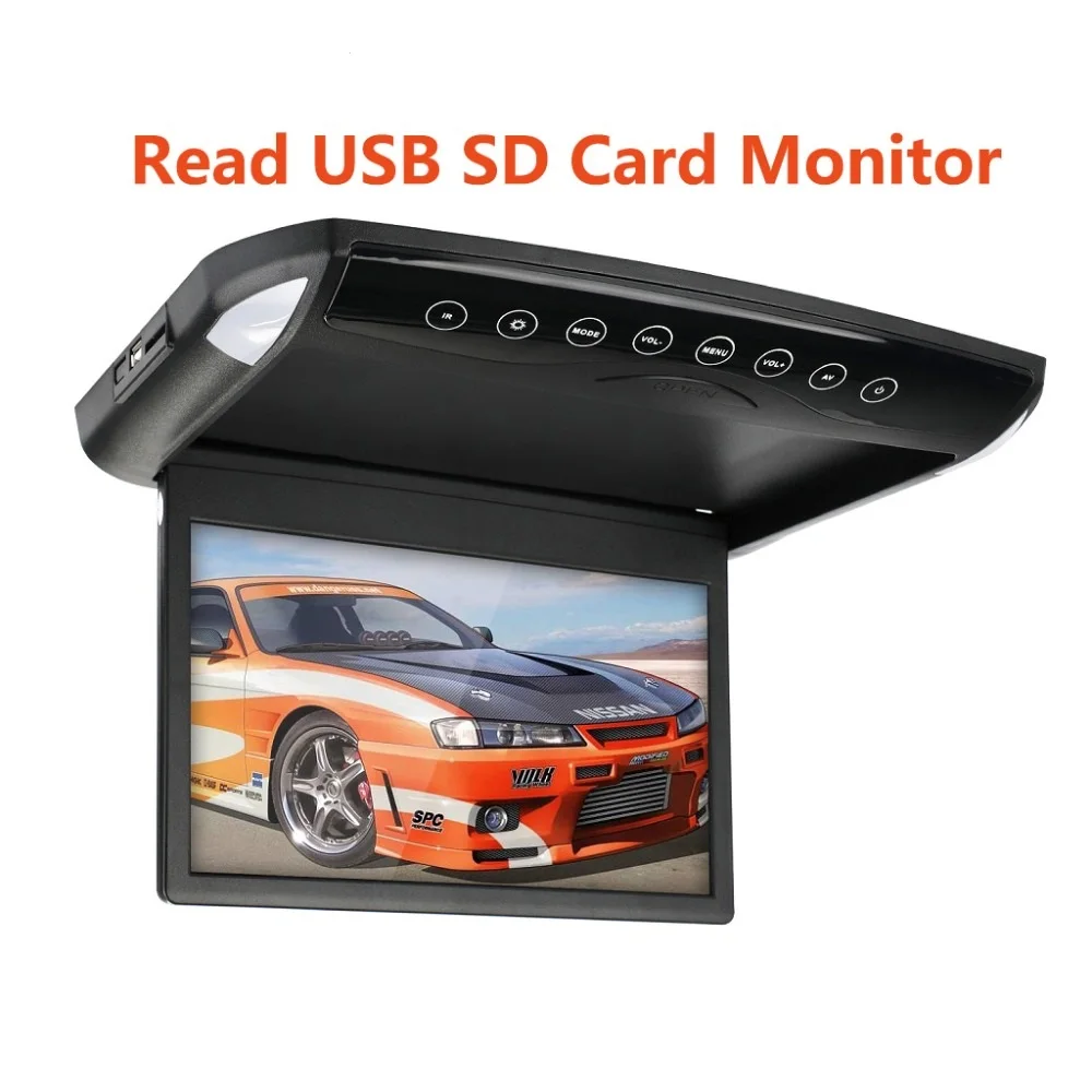 10,1 отвесной монитор 1080P HD плеер FM ультратонкий автомобильный DVD плеер 2-полосная видео Вход автомобиля кондиционная система ЖК-дисплей монитор Дисплей