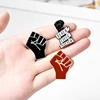 Best friend Feminism Right doctrine Brooches Metal BLACK LIVES MATTER,SISTERS UNITE Hand Enamel Pin Badges gestures Jewelry ► Photo 3/6