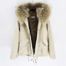 Мужская куртка из натурального меха енота, пальто с капюшоном, натуральный мех кролика, подкладка из натурального меха, мужская зимняя куртка