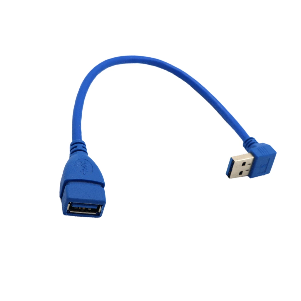 USB3.0 Type-A Male Down Angled To USB 3.0 A Female Extension Cable Cord