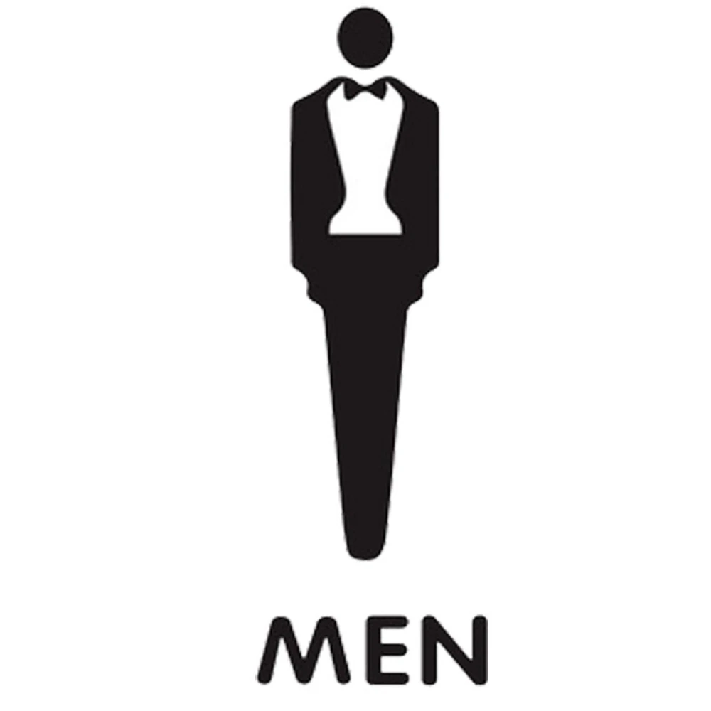 Self-adhesive Ladies Gentlemen Acrylic Symbol Toilet Signs For Hotel,office,home,restaurant Work (black) self adhesive men s women s bathroom washroom wc toilet sign wall sticker for hotel parking lot shopping center restaurant