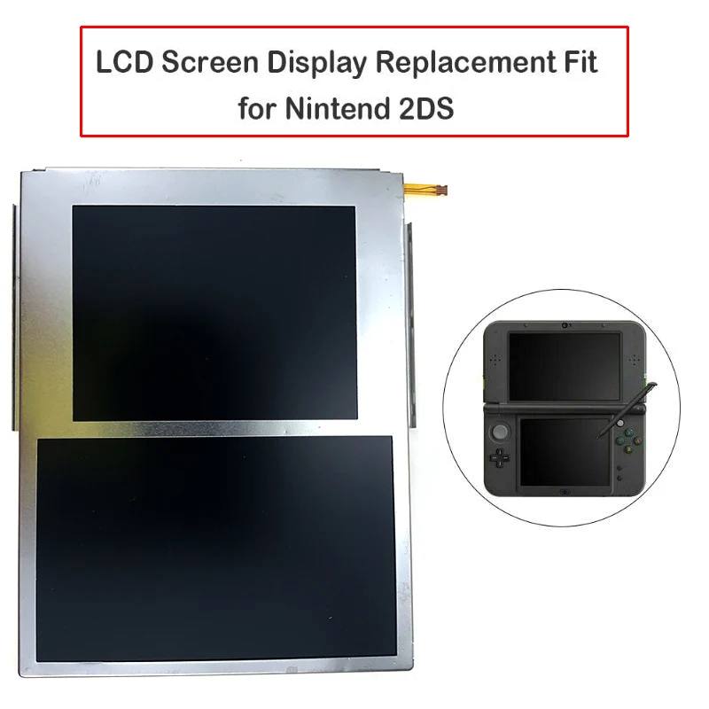 Оригинальный ЖК экран для 2DS дисплей верхний и нижний запасные части без