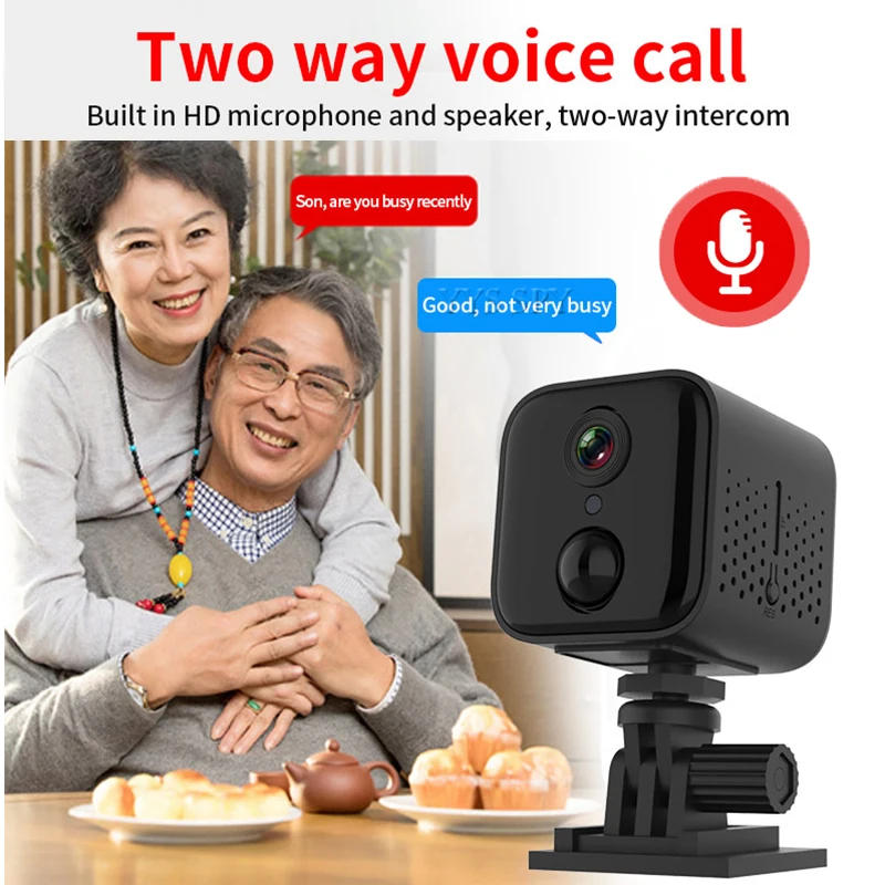 IP камера видеонаблюдения с пассивным ИК датчиком движения Wi Fi 1080P|Компактные