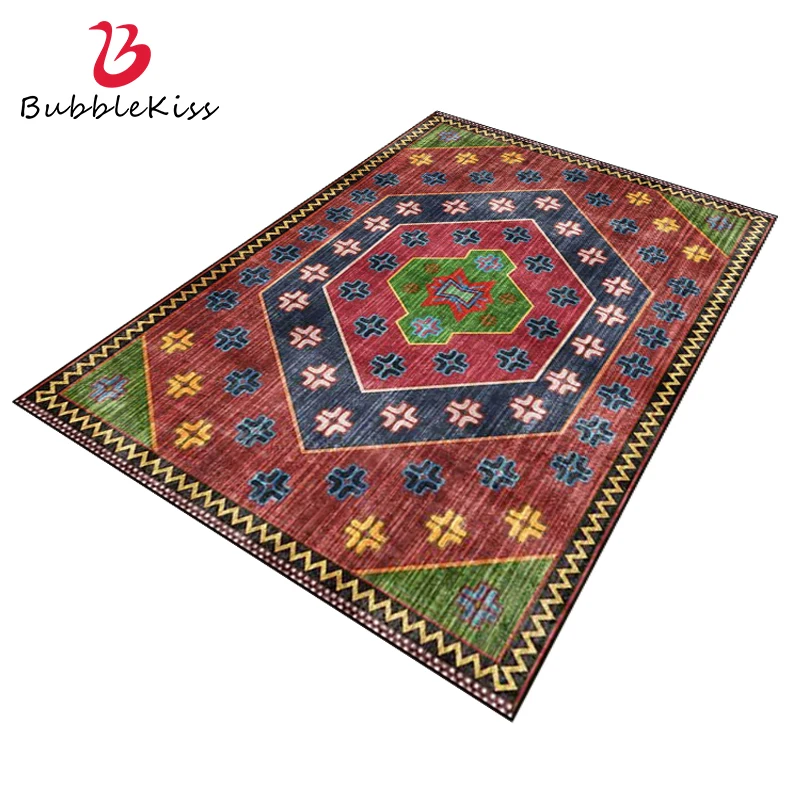 

Bubble Kiss Customized Carpets For Living Room Retro Geometry Pattern Rug Persian Style Home Floor Mat Bedroom Non Slip Foot Pad