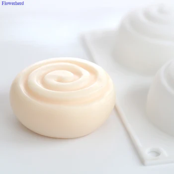 

New Six-cavity Round Sweet Vortex Silicone Mold DIY Handmade Moldes De Silicona Para Jabones Artesanales Soap Making Supplies