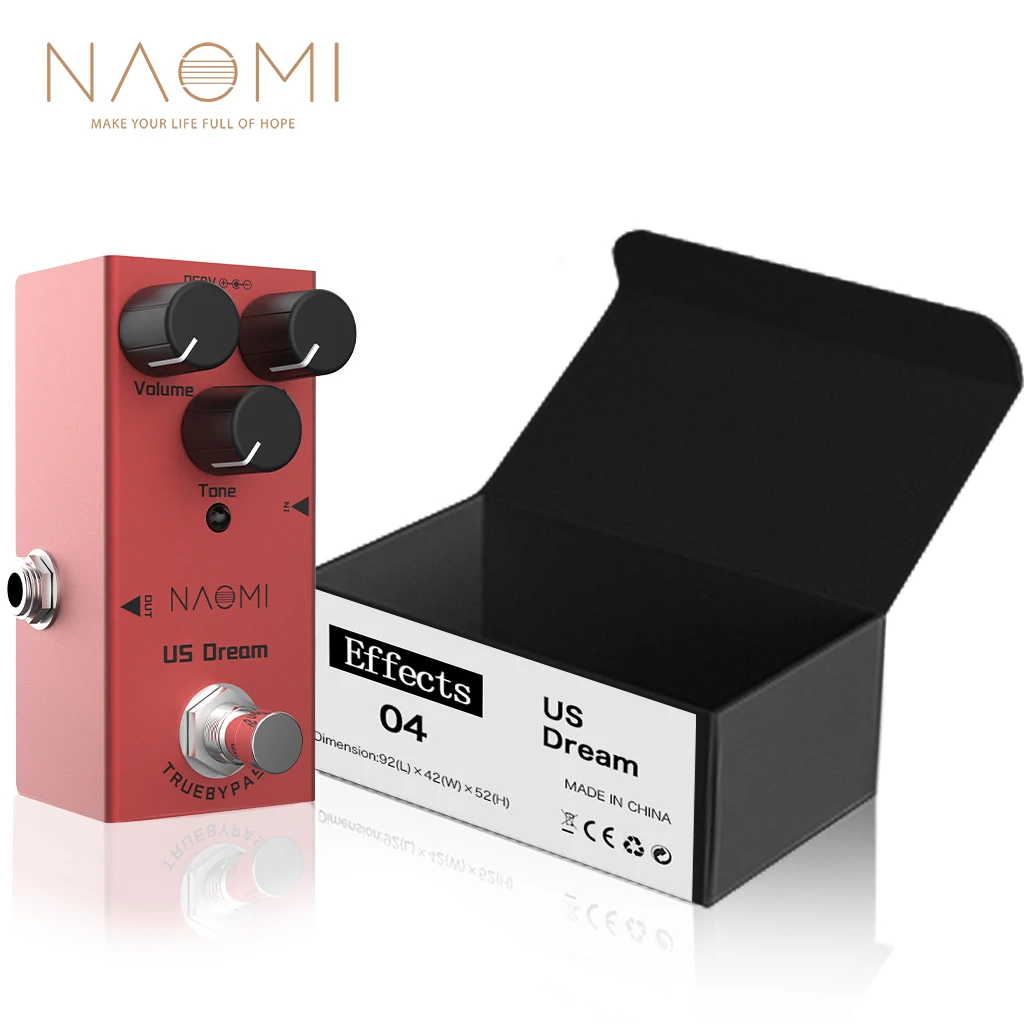 Наоми Мини педаль эффектов корпус из алюминиевого сплава DC 9V настоящий обход