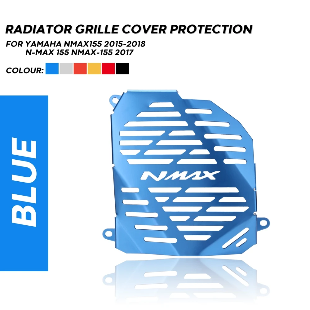 Blue Для NMAX 155 MAX155 NMAX155- мотоциклетная решетка радиатора Защитная крышка протектор бака аксессуары - Цвет: Blue