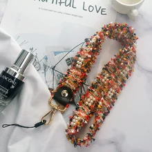 fashion sweater chain mobile phone lanyards custom lanyard keychain id holder cell phone neck neck strap phone case cellphone