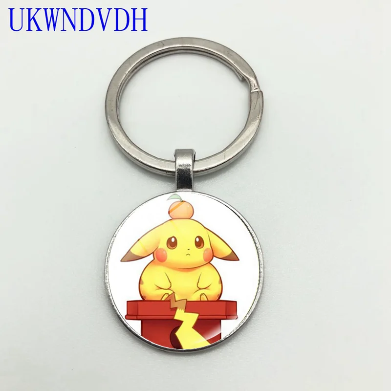 4 Pokemon выпуклая подвеска брелок Ретро стеклянная подвеска брелок подвеска - Цвет: 4