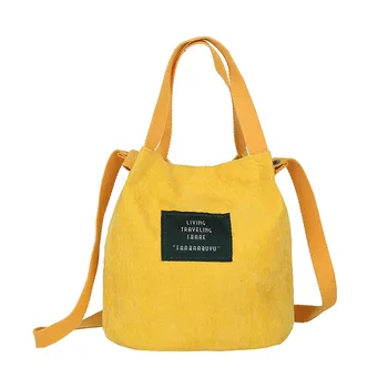 

Women's Long Handle Soft Corduroy Shopper Shoulder Tote Bucket Hobo Bag Handbag Ladies Hot Messenger Bag Bag Cross Body