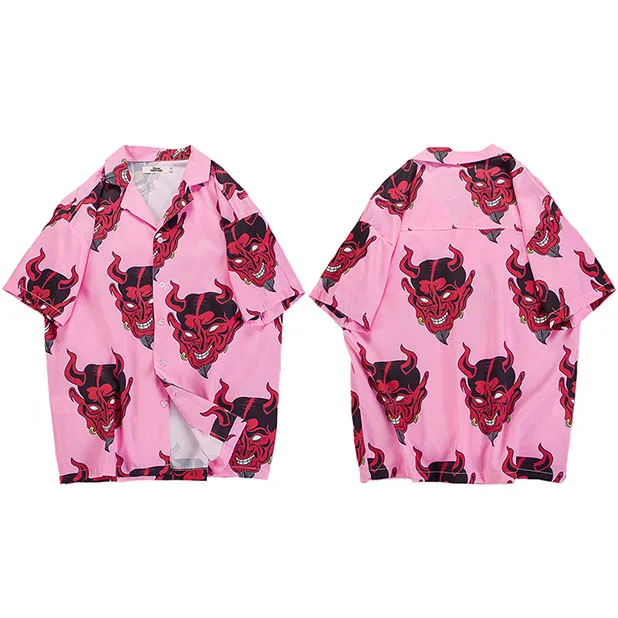 pink and red devil shirt