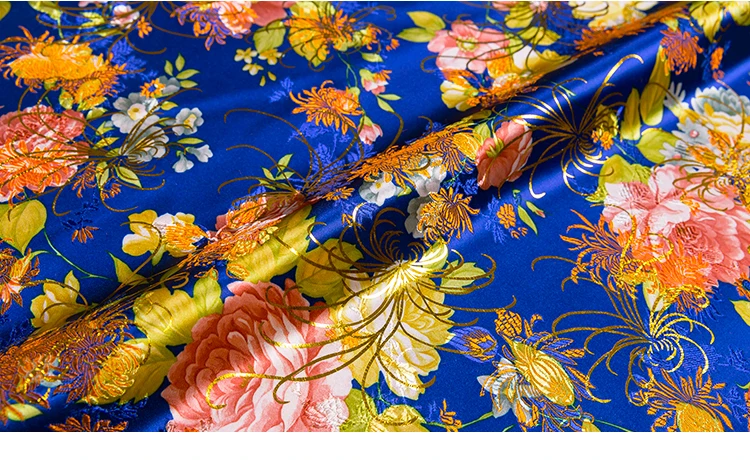Designer-Stoffe mit Blumen-Brokat-Jacquard-Muster zum Nähen von Cheongsam- und Kimono-Material, DIY-Patchwork – Detail 12