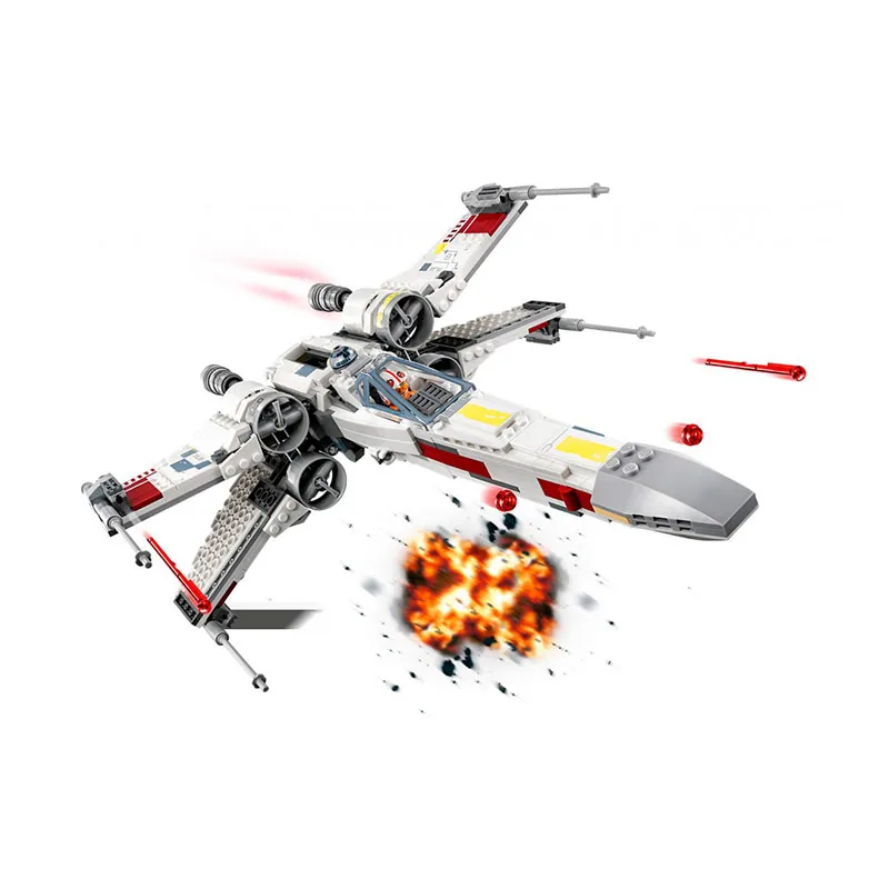 Starwars 75102 75218 X крыло галстук с изображением звезд здание истребителя блоки совместимы 05004 05145 Звездный план войны детские игрушки