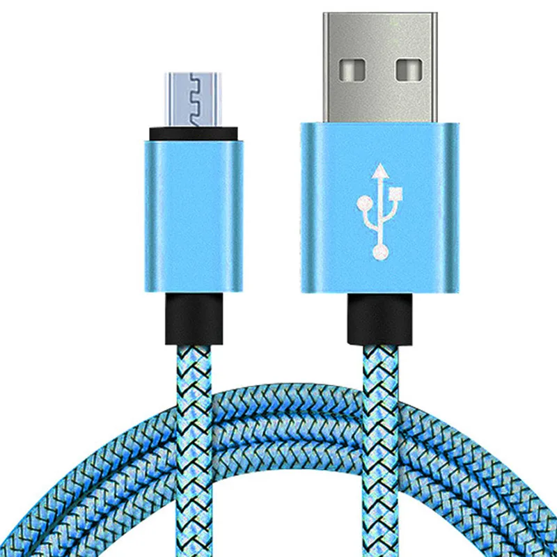 Blue Length 3m USB кабель для быстрой зарядки нейлоновое плетеное зарядное устройство Шнур для iphone 6 6S 7 8 Plus XR X XS MAX для Xiaomi huawei samsung Smart phone - Цвет: Blue Length 3m