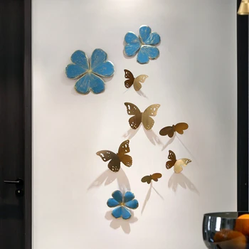 

ins living room background wall decoration DIY mysterious metal butterfly luxury iron wall pendants Nordic decoration home