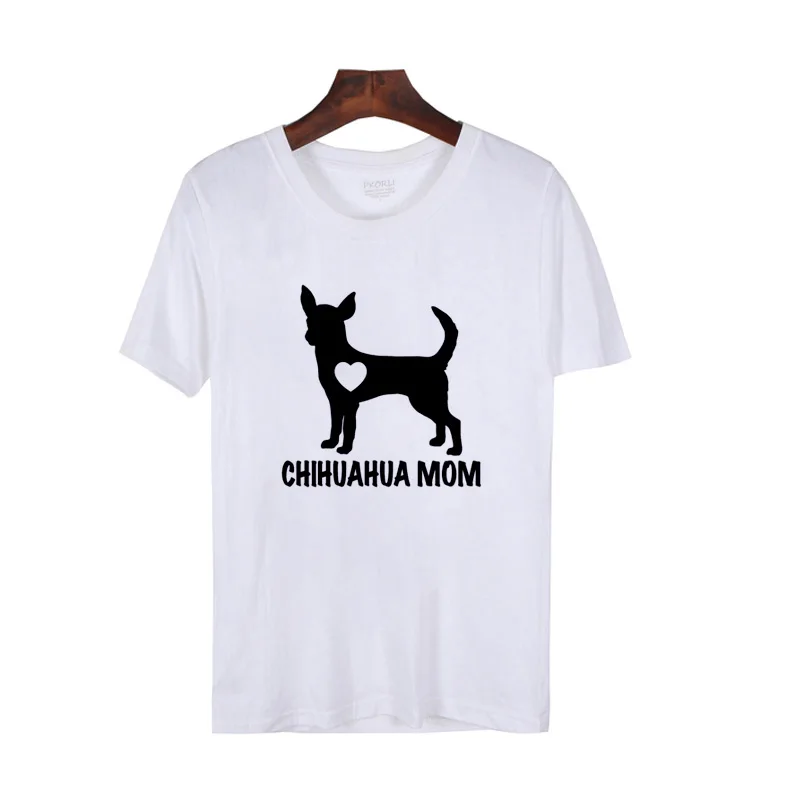 Pkorli Harajuku Chihuahua Mom Футболка женская Повседневная футболка с собакой мама для