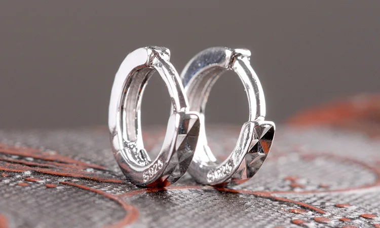 Стерлинговое Серебро 925 пробы маленькие серьги-кольца для женщин серьги в виде тонкого кольца модные рисовые Цветы Классические мини обручи сережки