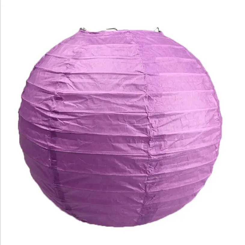 12 дюймов Круглые Китайские бумажные фонарики украшения для свадьбы и дня рождения подарок ремесло DIY Lampion Висящий Шар вечерние поставки воздушный шар - Цвет: Purple
