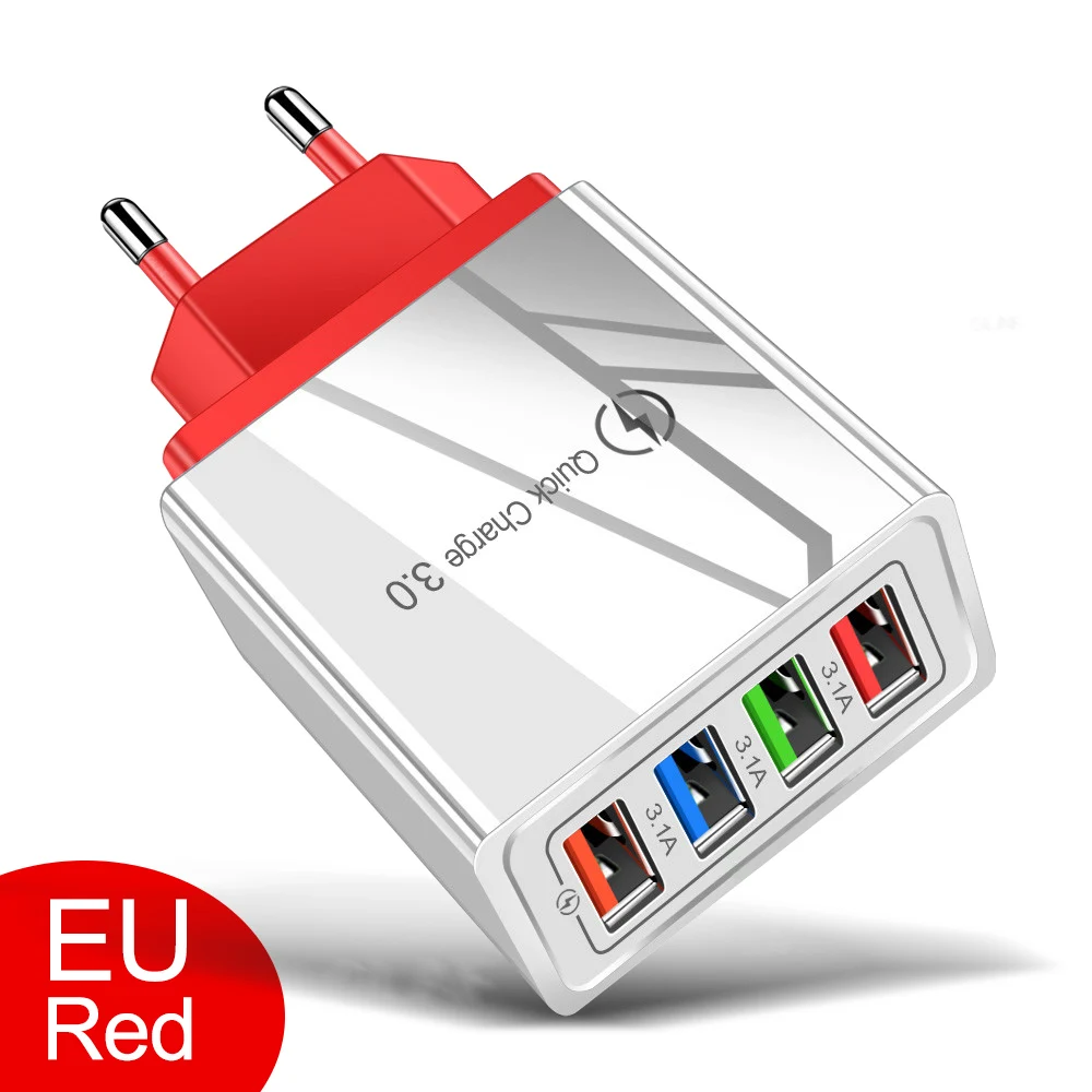 EU/US Plug USB Charger Quick Charge 3.0 For Phone Adapter for Huawei Mate 30 Tablet Portable Wall Mobile Charger Fast Charger