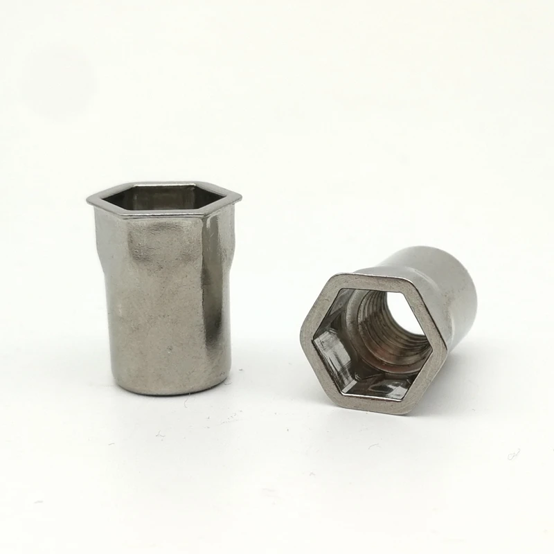 50pcs Size: M4 NUTW-00239 SUS304 Reduce Head Hex Rivet Nut Stainless Steel M4 M5 M6 M8 M10 Insert Nut Blind Rivet Small Head - 50pcs Size: M4 NUTW-00239 SUS304 Reduce Head Hex Rivet Nut Stainless Steel M4 M5 M6 M8 M10 Insert Nut Blind Rivet Small Head -