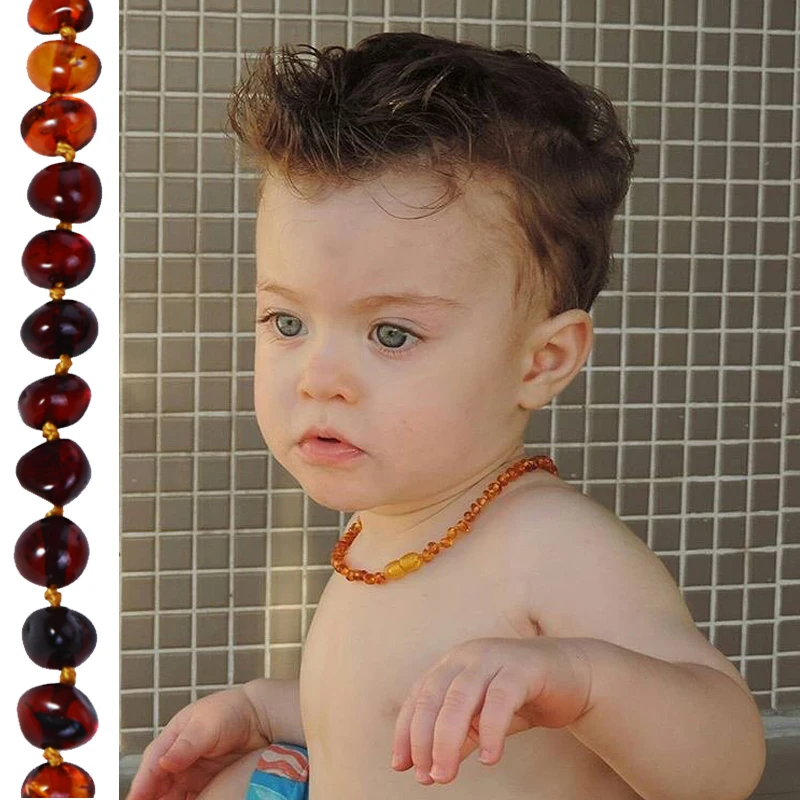 

DR Classic Natural Amber Necklace Supply Certificate Authenticity Genuine Baltic Amber Stone Baby Necklace Gift 10 Color 14-33cm