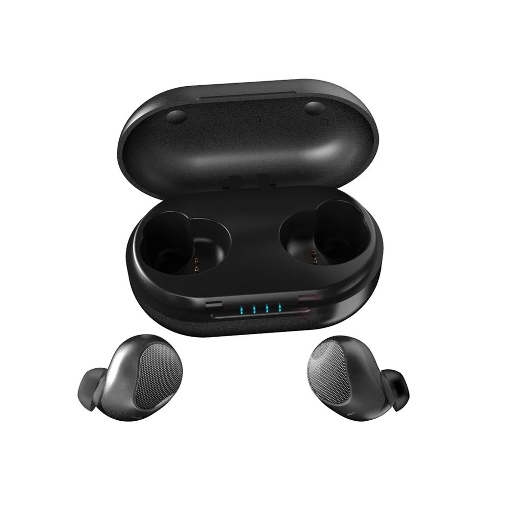 Новые TWS-T10 Bluetooth 4,2 TWS наушники настоящие беспроводные стерео вкладыши портативные Bluetooth наушники для всех смартфонов - Цвет: black