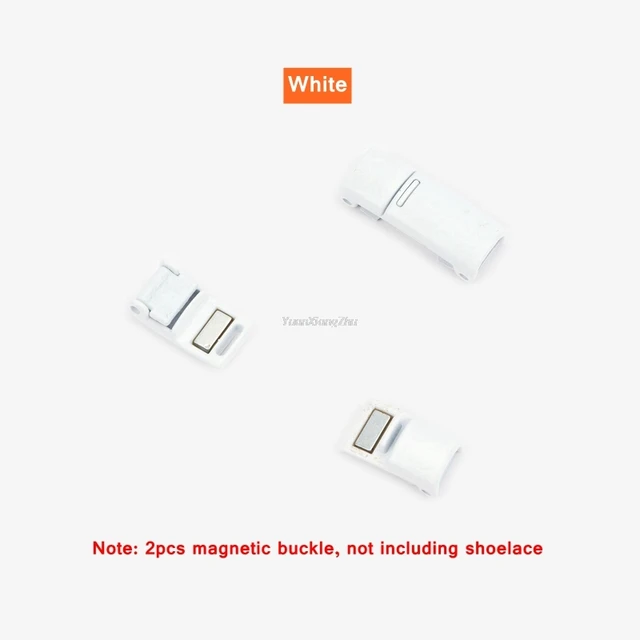 New Rainbow Magnetic Lock Shoelaces Elastic No tie Shoe laces Sneakers Shoelace Kids Adult Lazy Laces One Size Fits All Shoes White lock