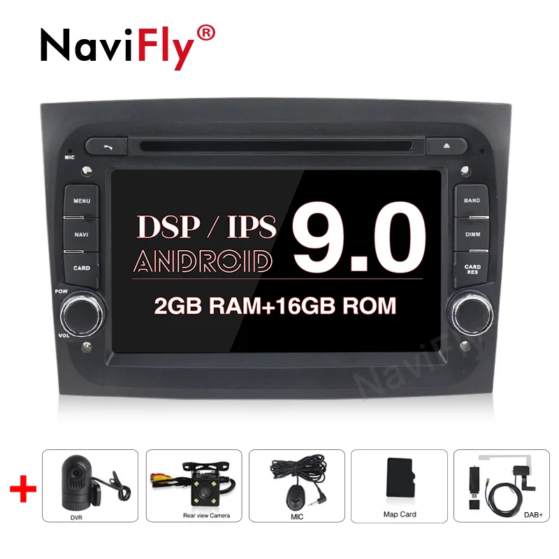Новые 8 ядро ips DSP Android 9,0 автомобильный dvd для авто радио для Fiat Doblo автомобильный мультимедийный плеер Octa Core 4G gps навигации - Цвет: 4Core Camera DVR DAB