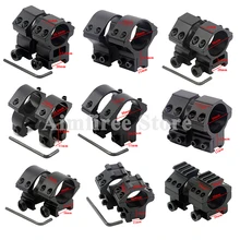 2шт 25,4 мм/30 мм Вивер/Пикатинни/планка крепления кольца 20 мм/11 мм кольцо крепления оптического прицела