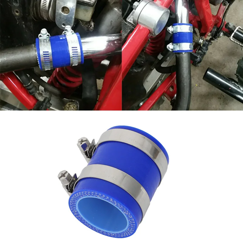 High Temp Silicone Exhaust Pipe Clamp Coupling and 2 Hose Clamps for