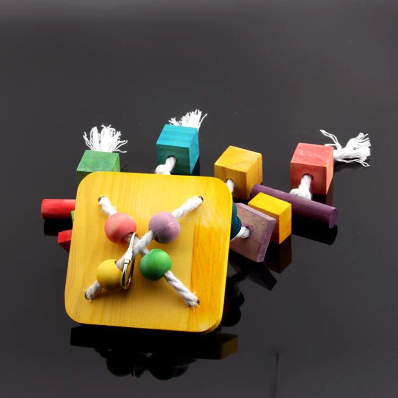 Игрушки для домашних животных, деревянные попугаи, любимые разноцветные безопасные и безвкусные попугаи