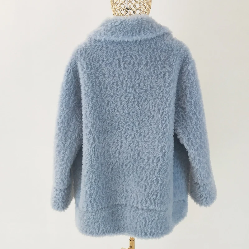Manteau femme hiver женская одежда Новое корейское шерстяное пальто костюм воротник парка Имитация замши внутри размера плюс одежда