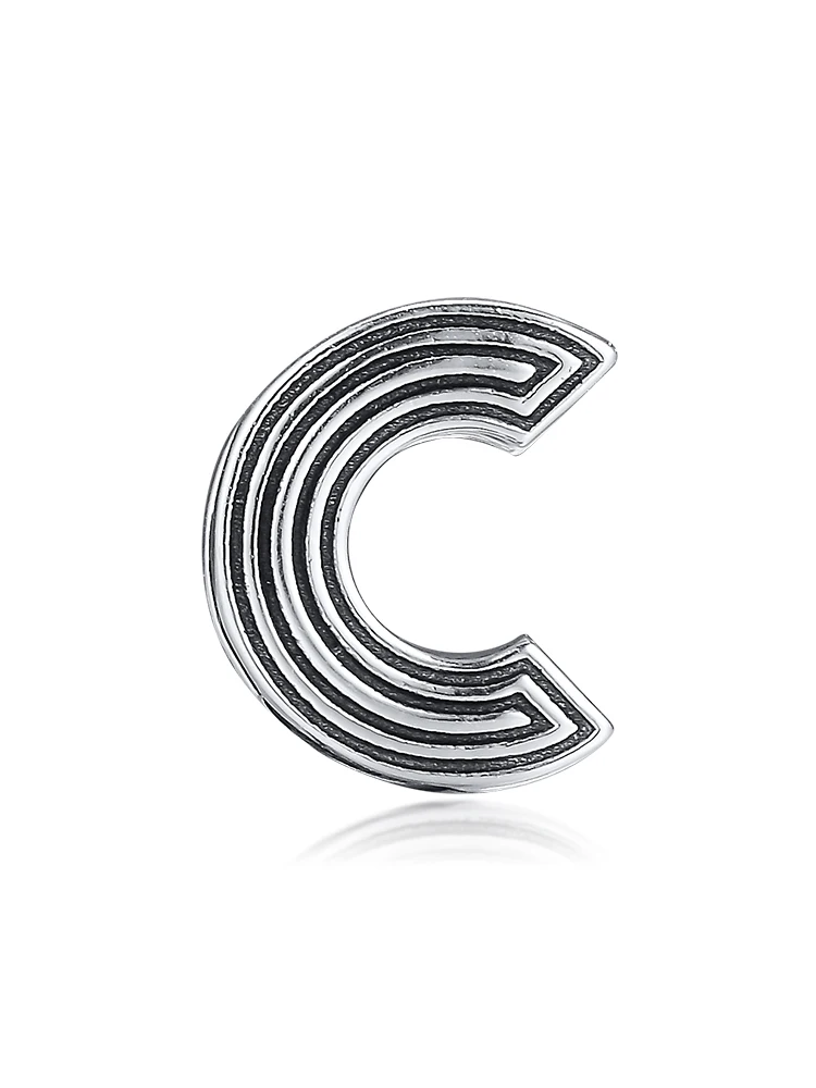 

Charms Fits for Europe Bracelets Necklaces Letter C Clip Beads 100% 925 Sterling Silver Jewelry Free Shipping