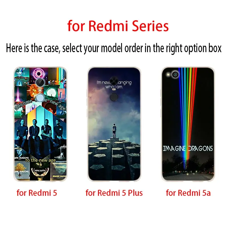 imagine dragons night music Soft Case Cover For Xiaomi Redmi Note 10 9 8 7 6 5 Pro 10s 9s 9T 8T Bag