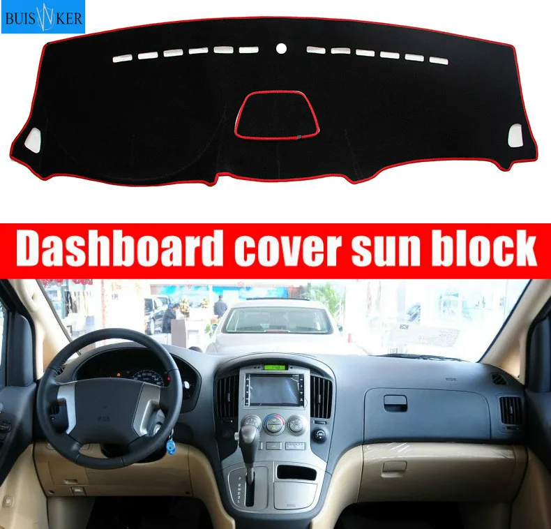 

Dashboard Cover Sun Shade Dash Mat Pad Carpet Stickers Interior Accessories For Hyundai Grand Starex Royale i800 H-1 H300 07~19