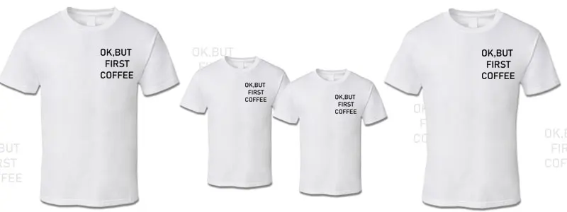 Одинаковые комплекты для семьи с надписью «but first coffee» хлопковая Футболка повседневный летний детский комплект для папы, мамы, ребенка, девочки и мальчика, обычный размер