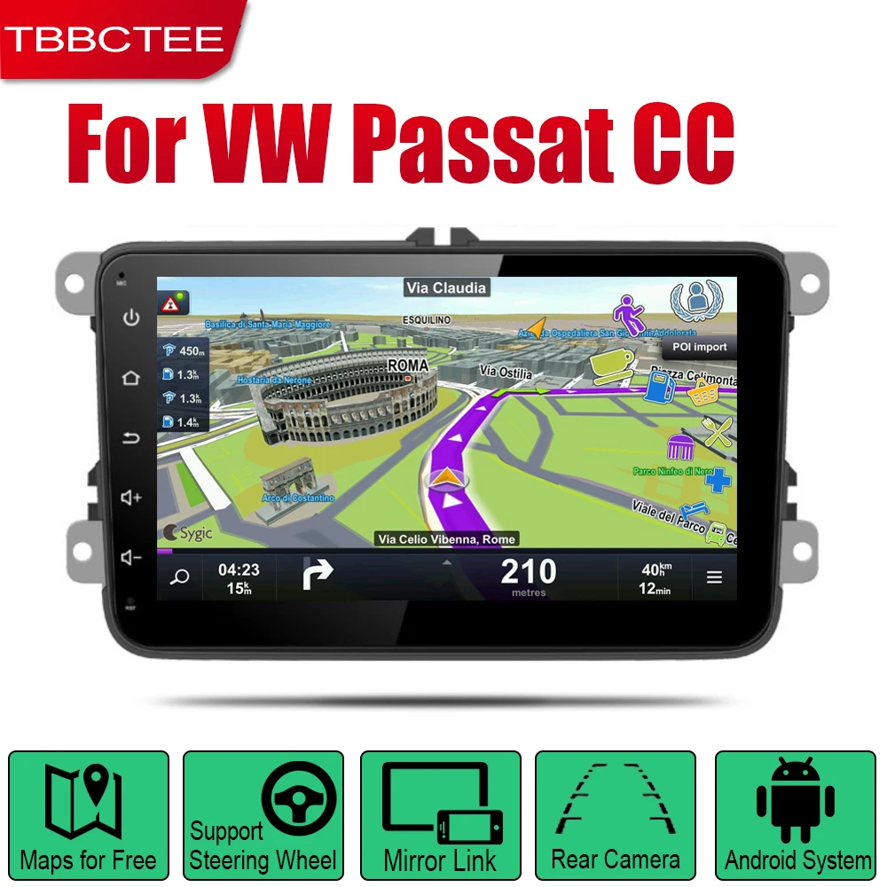 Автомобильное радио TBBCTEE Android стерео GPS-навигация для Volkswagen VW Passat CC 2008 ~ 2017 Bluetooth Wi-Fi