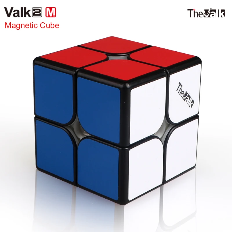 Черный Qiyi Mofangge Valk2 M Магнитный 2x2x2 Valk2m скоростной куб, магический куб Valk 2 M, головоломка для WCA, развивающие магнитные игрушки - Цвет: Черный