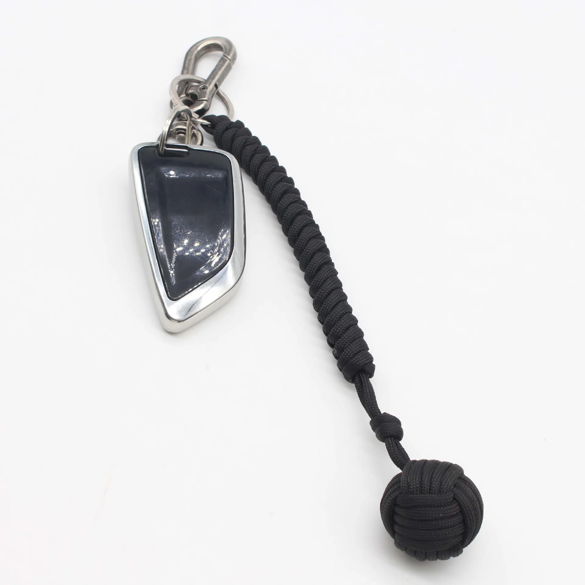 24cm 7-core Outdoor Equipment Parachute Cord Rope Keychain Key Chain With Self-defense Steel Ball Wild Survival paracord rope braided paracord paracord keychain