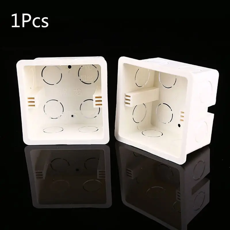 86X86 PVC Junction Box Wall Mount Cassette For Switch Socket Base Switch Bottom Box Electrical Box Accessories