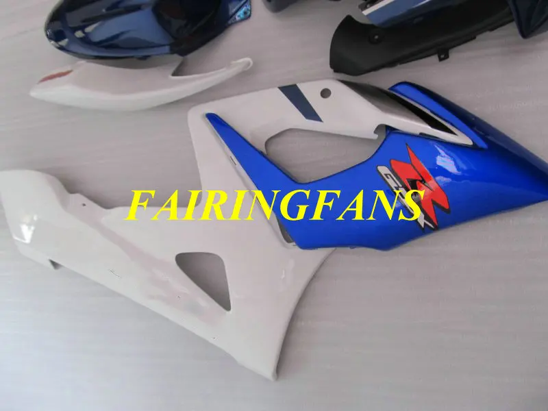 Литьевая форма для мотоцикла обтекатель для GSXR1000 K5 05 06 GSXR 1000 2005 2006 Белый Синий Обтекатели Кузов+ подарки SB39