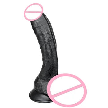 Black Realistic Dildo for Woman with Strong Suction Cup Silicone huge Penis Fake Dick G-Spot Orgasm Adult products 18 sex toys 1