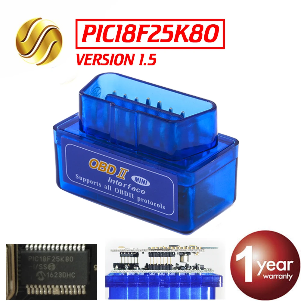 VIECAR V1.5 Супер Мини Bluetooth версия 1 5 OBD2 / OBDII для Android Torque Автомобильный сканер