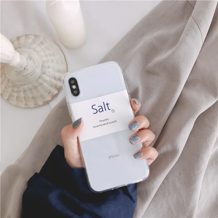 Популярный брендовый Прозрачный чехол для iphone XR XS Max 8 7 Plus мягкий силиконовый из
